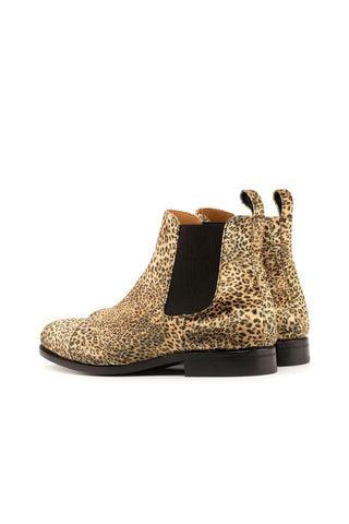 Ambrogio Tan Leopard Texture Chelsea Boots (AMB1047)-AmbrogioShoes
