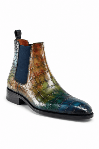Ambrogio Vittorio Spectrum Patina Leather Chelsea Boots-AmbrogioShoes