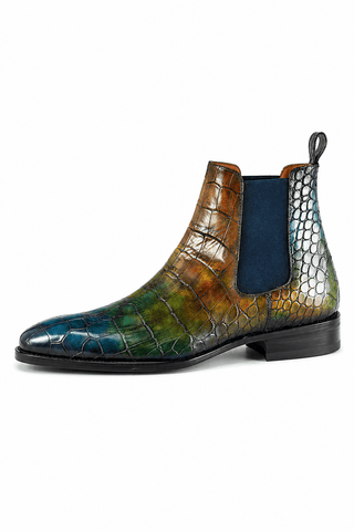 Ambrogio Vittorio Spectrum Patina Leather Chelsea Boots-AmbrogioShoes