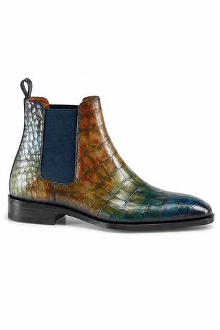 Ambrogio Vittorio Spectrum Patina Leather Chelsea Boots-AmbrogioShoes