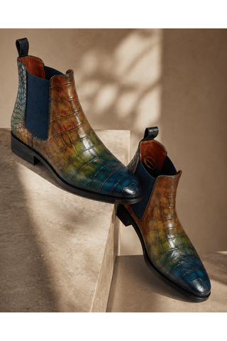 Ambrogio Vittorio Spectrum Patina Leather Chelsea Boots-AmbrogioShoes