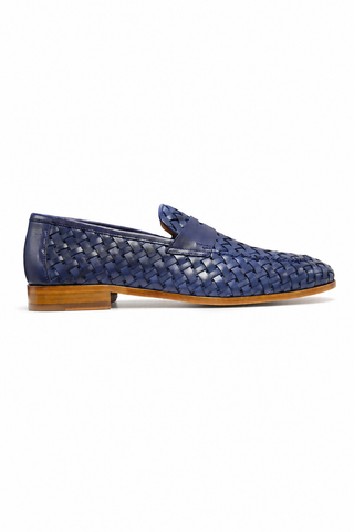 Ambrogio 21101 Woven Leather Penny Loafer