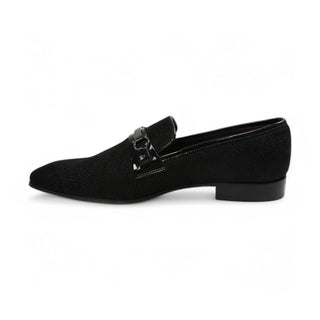 Ambrogio by Mezlan Glass Suede Slip-On Horsebit Loafers (AMZ1020)-AmbrogioShoes