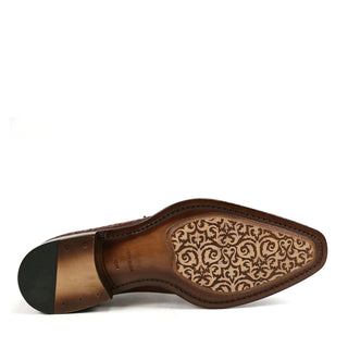 Ambrogio by Mezlan Men's Shoes Calf-Skin Leather Asymmetric Cap-Toe Oxfords (AMZ1019)-AmbrogioShoes