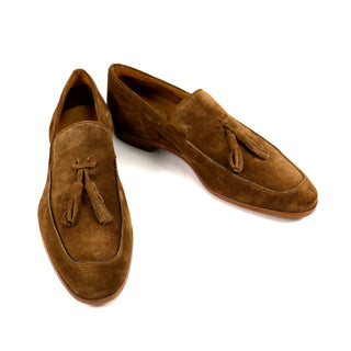 Ambrogio by Mezlan Men's Shoes Sport Brown Suede Leather Tassels Loafers (AMZ1000)-AmbrogioShoes
