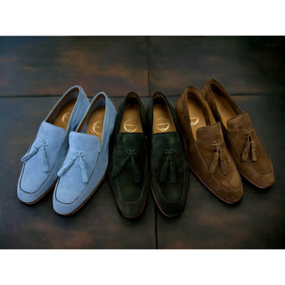 Ambrogio by Mezlan Suede Tassels Loafers (AMZ1002)-AmbrogioShoes