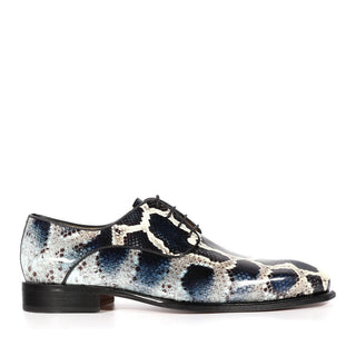 Ambrogio by Mister 39126 Blue Python Print / Patent Leather Derby (AMBS2440)-AmbrogioShoes
