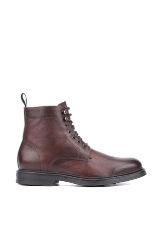 Aquatalia Bernardo Men’s Shoes Tumbled Calf-Skin Leather Lace Up Boot (AQ1006)-AmbrogioShoes