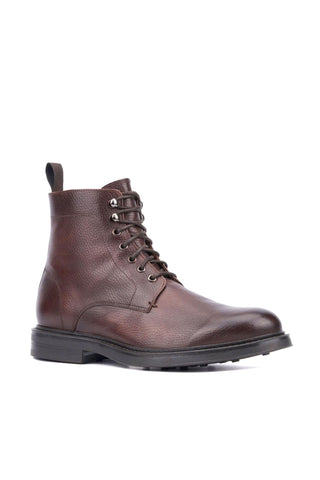 Aquatalia Bernardo Men’s Shoes Tumbled Calf-Skin Leather Lace Up Boot (AQ1006)-AmbrogioShoes