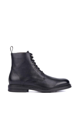 Aquatalia Bernardo Men’s Shoes Tumbled Calf-Skin Leather Lace Up Boot (AQ1006)-AmbrogioShoes