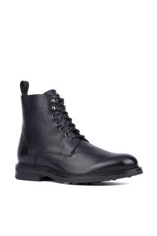 Aquatalia Bernardo Men’s Shoes Tumbled Calf-Skin Leather Lace Up Boot (AQ1006)-AmbrogioShoes