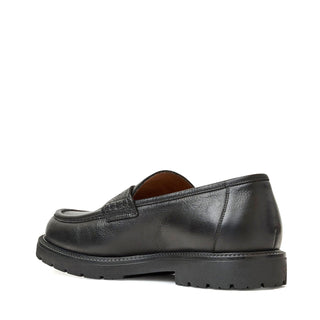 Aquatalia Blake Men’s Shoes Tumbled Calf-Skin Leather Penny Loafer (AQ1013)-AmbrogioShoes