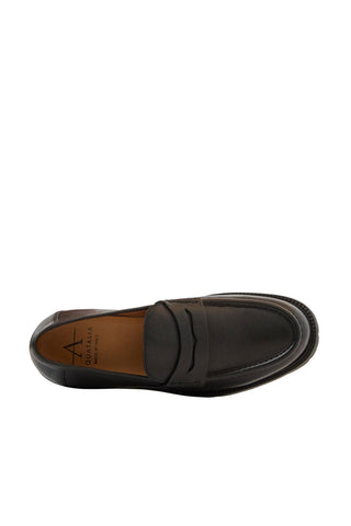 Aquatalia Blake Men’s Shoes Tumbled Leather Penny Loafer (AQ1013)-AmbrogioShoes