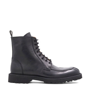 Aquatalia Danny Men’s Shoes Tumbled Calf-Skin Leather Split-Toe Lace Up Boot (AQ1005)-AmbrogioShoes