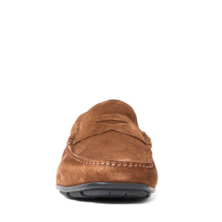 Aquatalia Enzo Men’s Shoes Suede Leather Moccasin Driver (AQ1008)-AmbrogioShoes