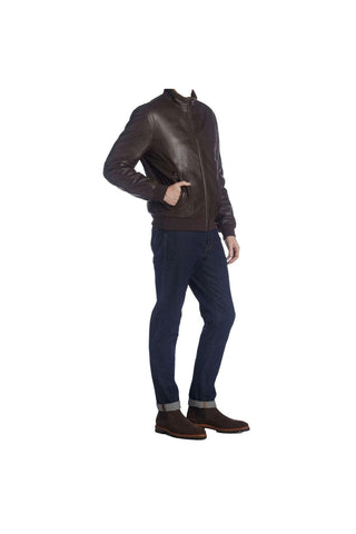 Aquatalia Matteo Calf-Skin Leather & Nylon Jacket-AmbrogioShoes