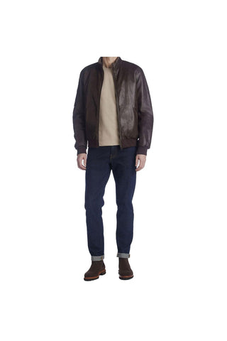 Aquatalia Matteo Calf-Skin Leather & Nylon Jacket-AmbrogioShoes