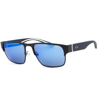 Armani Exchange 0AX2046S Sunglasses Matte Blue / Blue Mirror-AmbrogioShoes