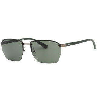Armani Exchange 0AX2048S Sunglasses Matte Gunmetal/Matte Green/Green-AmbrogioShoes