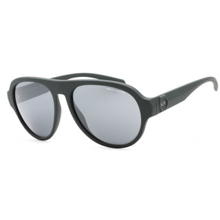 Armani Exchange 0AX4126SU Sunglasses Matte Dark Green/Light Grey Mirror Black-AmbrogioShoes