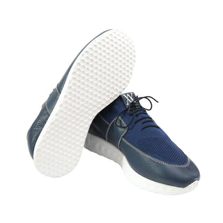 Artioli Alassio Men's Shoes Fabric / Calf-Skin Leather Sneaker (ART1139)-AmbrogioShoes