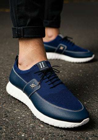 Artioli Alassio Men's Shoes Fabric / Calf-Skin Leather Sneaker (ART1139)-AmbrogioShoes