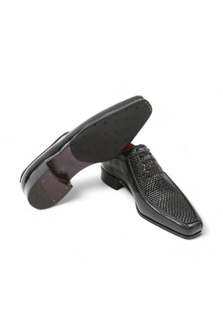 Artioli Aldo Full Grain / Woven Leather Oxfords (ART1001)-AmbrogioShoes