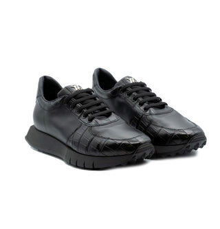 Artioli Alexis Exotic Crocodile / Calf-Skin Leather Sneaker (ART1126)-AmbrogioShoes