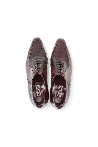 Artioli Alfredo Buffered Leather / Ostrich Leg Oxford (ART1097)-AmbrogioShoes