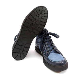 Artioli Brad Men's Shoes Python / Suede Leather Hi-Top Sneaker (ART1148)-AmbrogioShoes