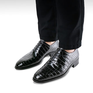Artioli Cassio Men's Shoes Exotic Alligator Skin Oxford (ART1199)-AmbrogioShoes