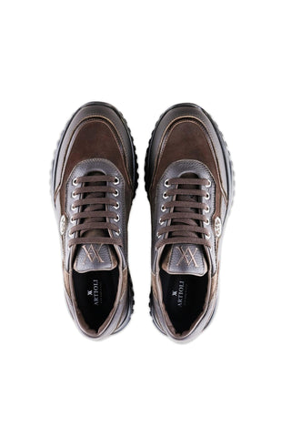 Artioli Charlie Suede / Leather / Deer-Skin Sneaker (ART1194)-AmbrogioShoes