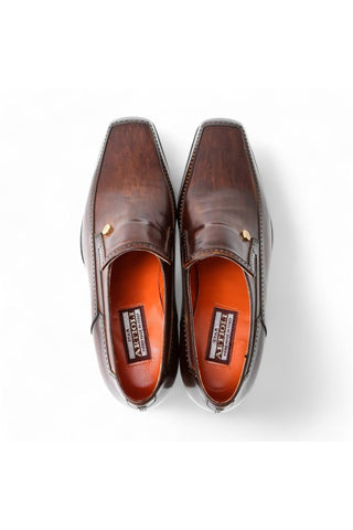 Artioli Cornelio Patina Calf-Skin Leather Loafers (ART1071)-AmbrogioShoes