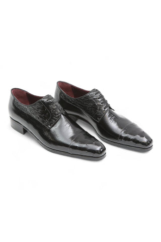 Artioli Cristian Exotic Ostrich / Calf-Skin Leather Derby (ART1009)-AmbrogioShoes