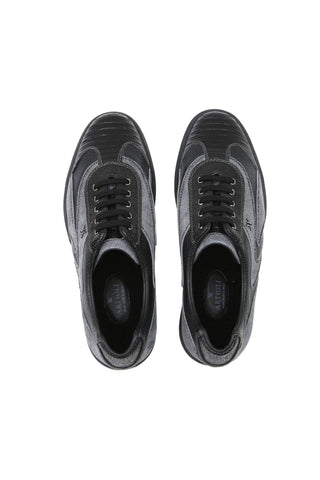 Artioli David Lizard Embosseded Suede / Calf-Skin Leather Sneaker (ART1157)-AmbrogioShoes