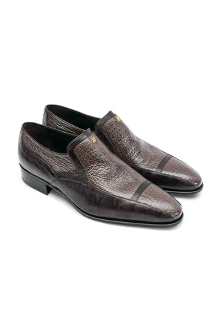 Artioli Donato Shark & Lizard Cap-Toe Loafers (ART1050)-AmbrogioShoes