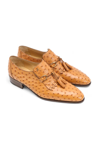Artioli Enzo Ostrich Tassels Loafers (ART1042)-AmbrogioShoes