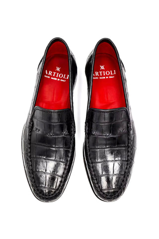 Artioli Fabriano Crocodile Loafer-AmbrogioShoes