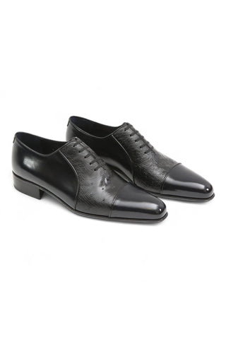 Artioli Gabriele Ostrich / Leather Oxfords (ART1013)-AmbrogioShoes
