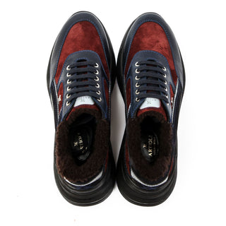 Artioli Giannis Men's Shoes Suede / Buffalo Leather Sneaker (ART1134)-AmbrogioShoes