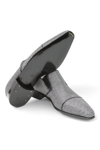 Artioli Giorgio Woven Kangaroo Leather Cap-Toe Slip-On Loafers (ART1015)-AmbrogioShoes