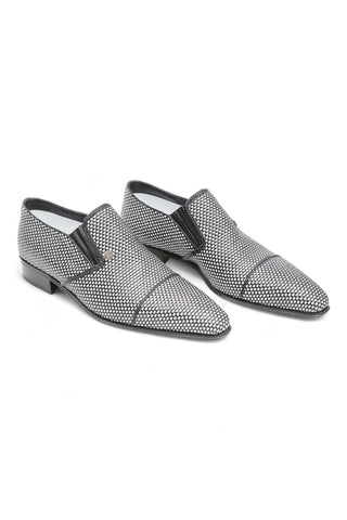 Artioli Giorgio Woven Kangaroo Leather Cap-Toe Slip-On Loafers (ART1015)-AmbrogioShoes