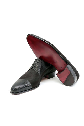 Artioli Giulio Lizard & Furry Leather Derby (ART1112)-AmbrogioShoes