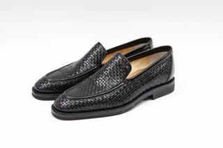 Artioli Gradara Woven Napa Leather Loafers