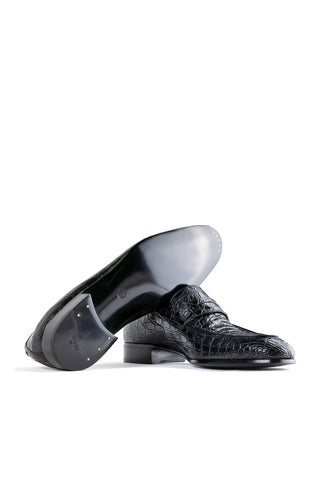 Artioli Gustavo Crocodile Penny Loafer (ART1202)-AmbrogioShoes
