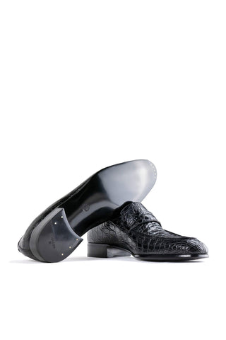 Artioli Gustavo Crocodile Skin Penny Loafer (ART1202)-AmbrogioShoes