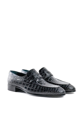 Artioli Gustavo Exotic Crocodile Skin Penny Loafer (ART1202)-AmbrogioShoes