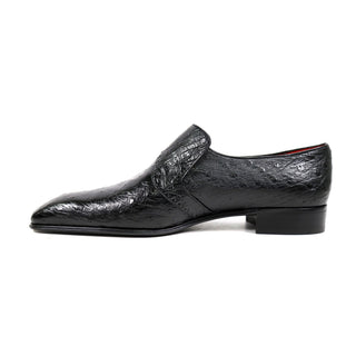 Artioli Ivo Men's Luxury Italian Shoes Exotic Ostrich Formal Loafers (ART1016)-AmbrogioShoes
