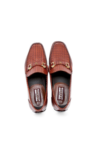 Artioli Lerici Woven Leather Horsebit Loafer (ART1101)