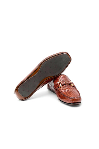 Artioli Lerici Woven Leather Horsebit Loafer (ART1101)